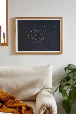 Promo π Iveta Abolina Star Constellations Sagittarius Art Print Natural Wood Frame β