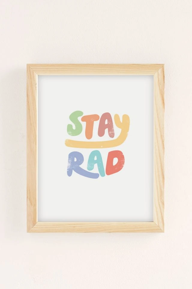 Buy 𧨠Phirst Stay Rad Colors Art Print Natural Wood Frame 𧨠- Image 2