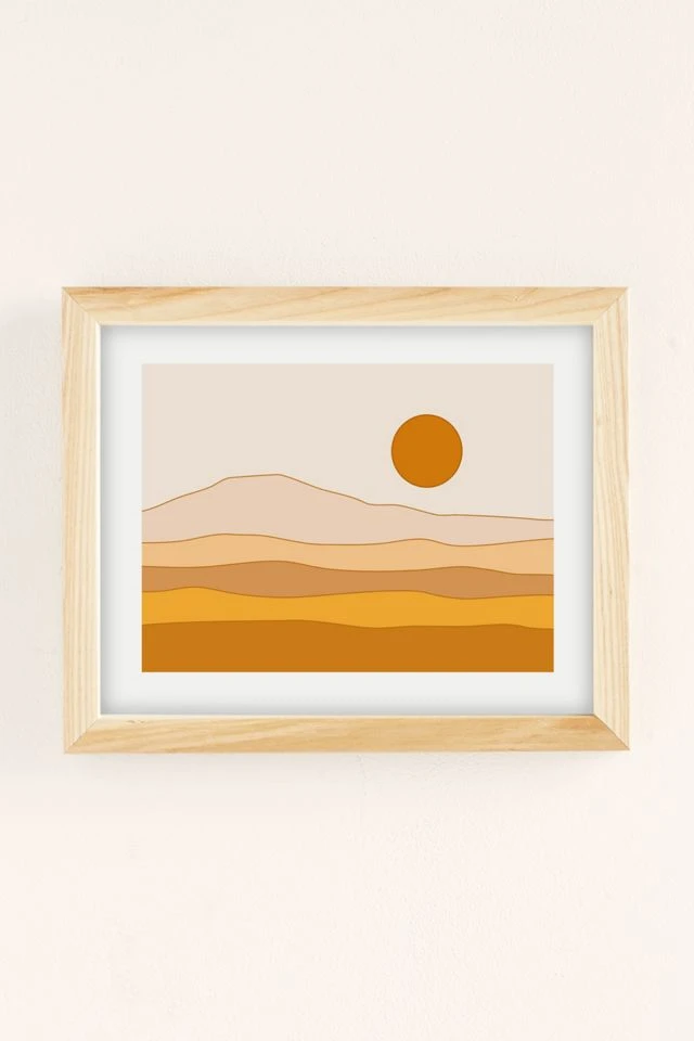 Budget π The Old Art Studio Desert Landscape Art Print Natural Wood Frame π - Image 2