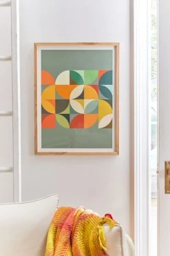 Best Pirce 🌟 The Old Art Studio Mid Century 78 Art Print Natural Wood Frame 🎉