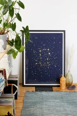 Deals ✨ Iveta Abolina Star Constellations Gemini Art Print Black Wood Frame 🔔