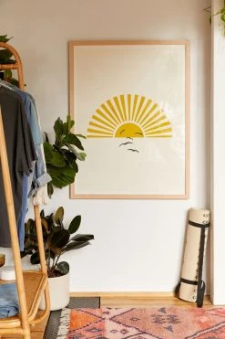 Budget 😍 Nadja Minimalistic 🌞 Summer I Art Print Natural Wood Frame ❤️