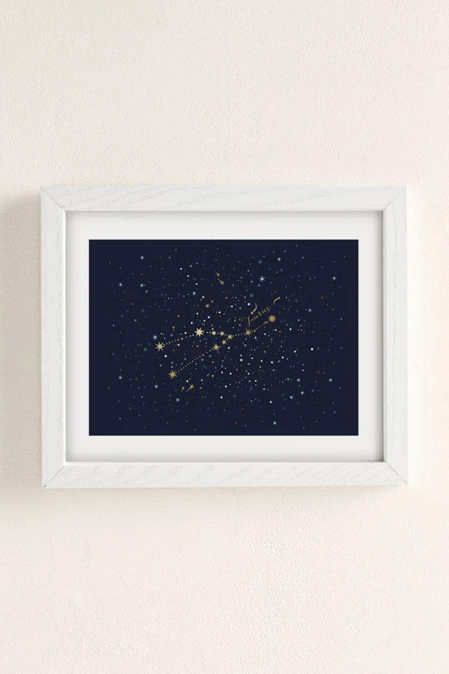 Buy π€© Iveta Abolina Star Constellations Taurus Art Print White Wood Frame β - Image 2