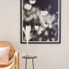 Hot Sale 🌟 Paivi Vikstrom Flowers In Black And White Art Print Black Wood Frame 🥰