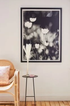 Hot Sale π Paivi Vikstrom Flowers In Black And White Art Print Black Wood Frame π₯°