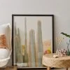 Promo 🔥 Britany George Ethereal Cacti I Art Print Black Wood Frame ⭐