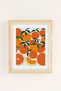 Best Pirce 🔥 Leanne Simpson Orange Harvest Art Print Natural Wood Frame 😀