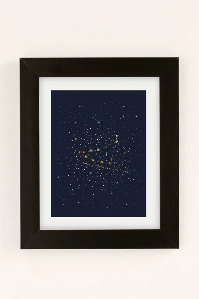 Brand new π Iveta Abolina Star Constellations Capricorn Art Print Modern Black βοΈ - Image 2