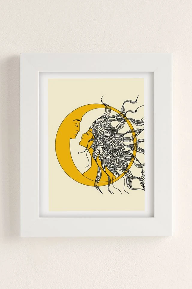 Promo 𧨠Nadja Sun And Moon Art Print White Matte Frame π - Image 2