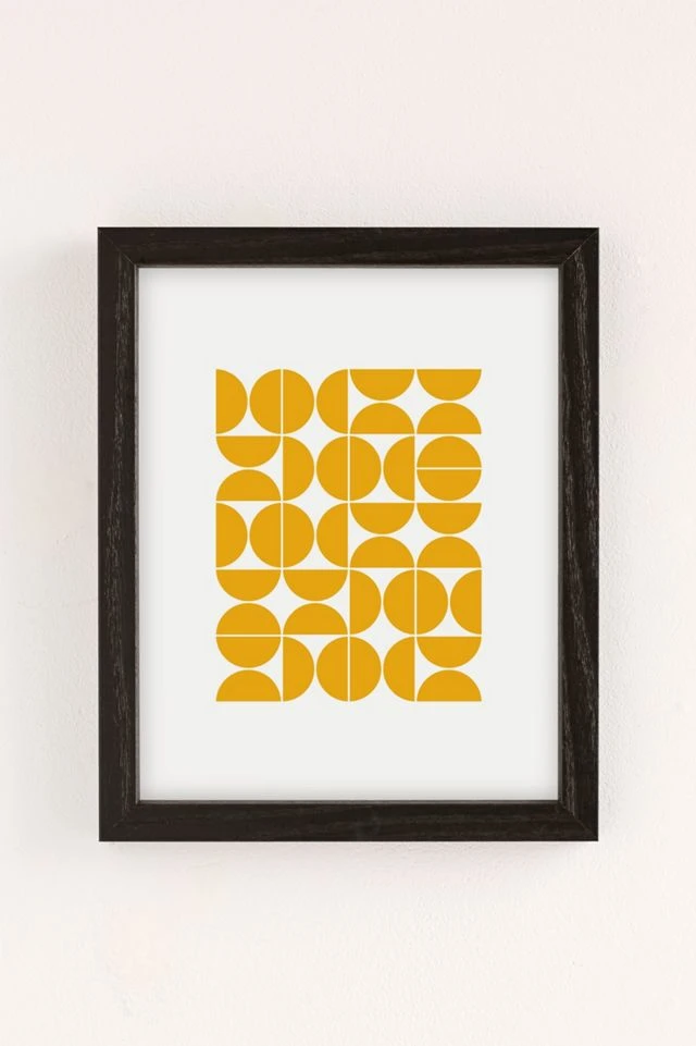 Cheap π― The Old Art Studio Mid Century Modern 04 Yellow Art Print Black Wood Frame π - Image 2