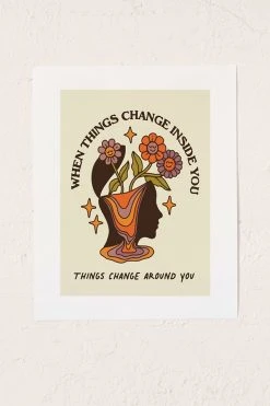 Best Pirce 👏 Kira Cyan Things Change Art Print No Frame 🎁