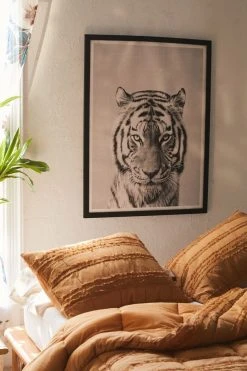 Cheap 🧨 Gal Design Tiger Art Print Black Matte Frame 🔥
