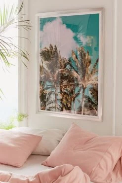 Brand new π€© Leah Flores Palm Trees And Island Breeze Art Print Silver Matte Frame π