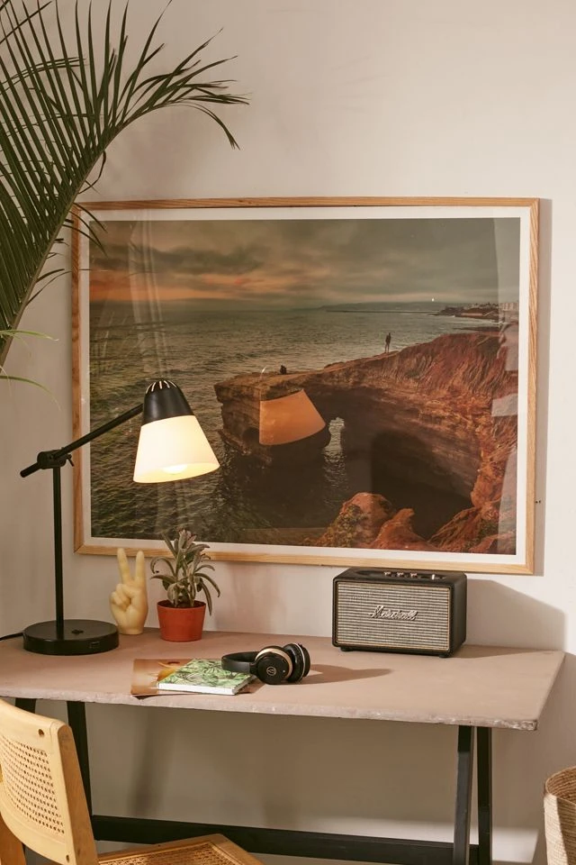 Cheap β Myan Soffia Sunset Cliffs Art Print Natural Wood Frame π