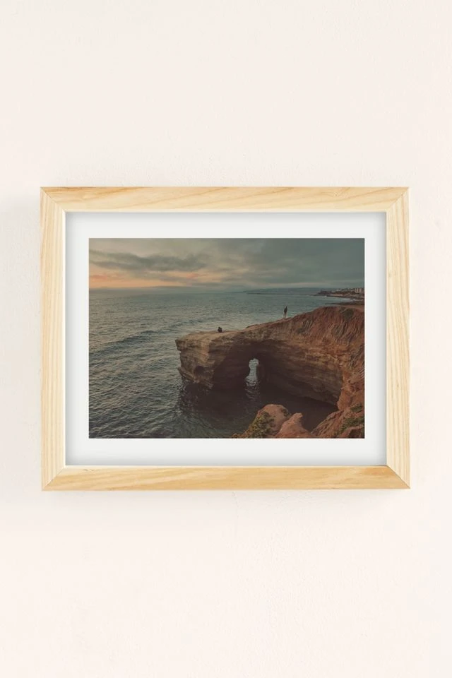 Cheap β Myan Soffia Sunset Cliffs Art Print Natural Wood Frame π - Image 2