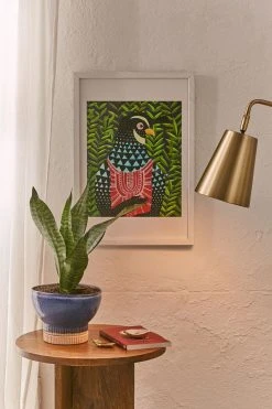 Promo π Zsalto Quail Art Print White Wood Frame π