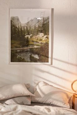 Coupon ✔️ Kevin Russ Dream Lake Creek Art Print White Wood Frame 🛒