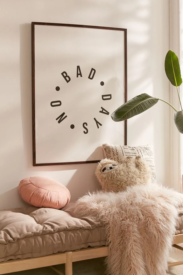 Top 10 π Honeymoon Hotel No Bad Days Art Print Walnut Wood Frame π