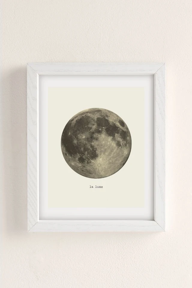 Best Sale βοΈ Merci Merci La Lune Art Print White Wood π - Image 2