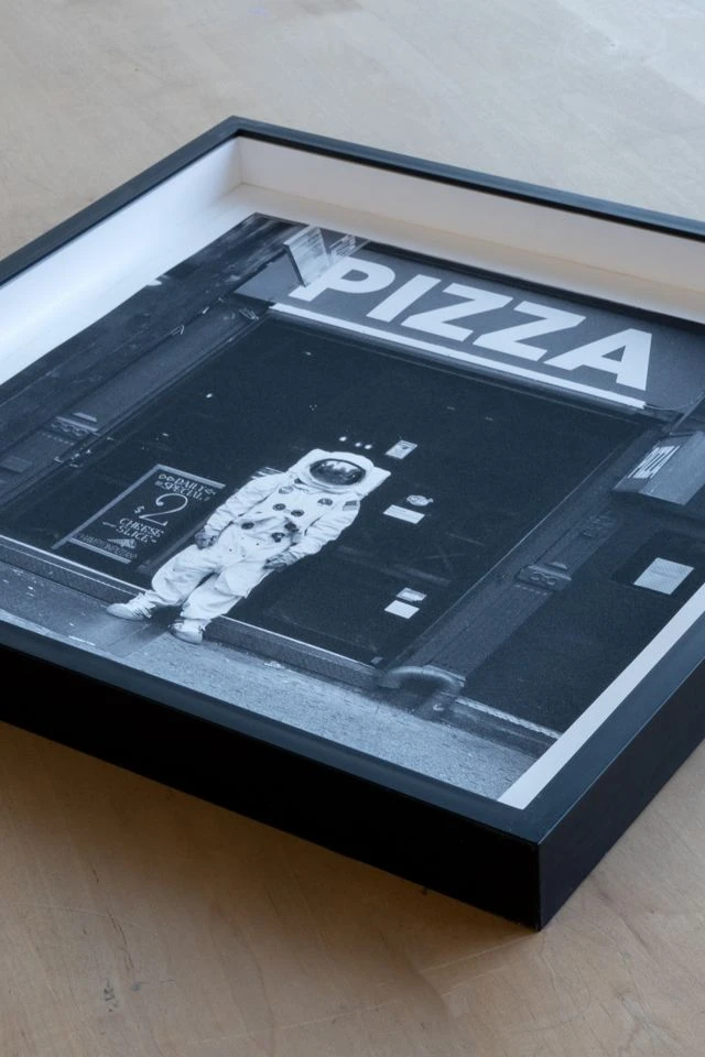 Discount π Andy Blank Space Slice Framed Art Print Black & White β - Image 3