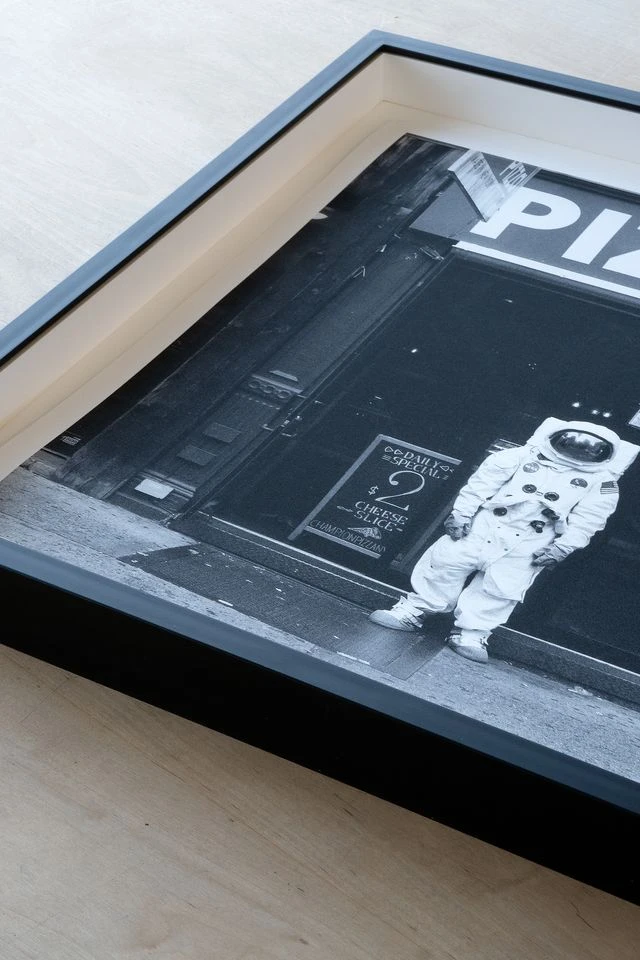 Discount π Andy Blank Space Slice Framed Art Print Black & White β - Image 4