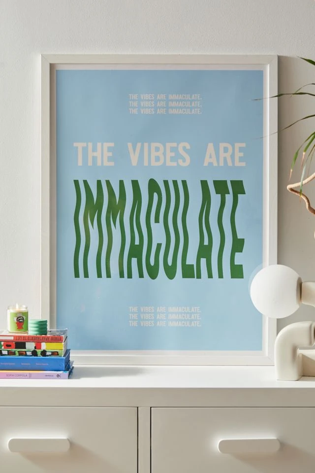 Wholesale π₯° Nicole Goldfarb Immaculate Vibes Art Print White Wood Frame π