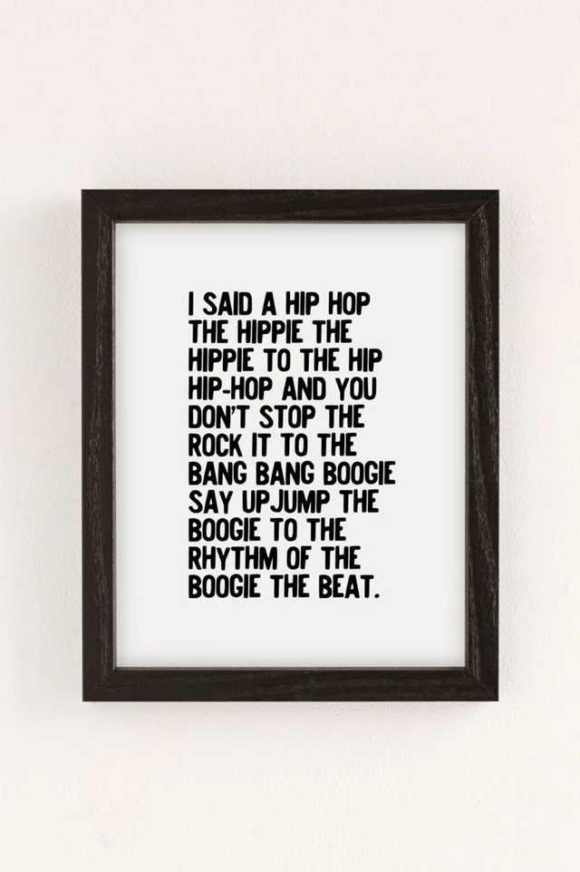Cheapest βοΈ Honeymoon Hotel Rapper's Delight Art Print Black Wood π€© - Image 2