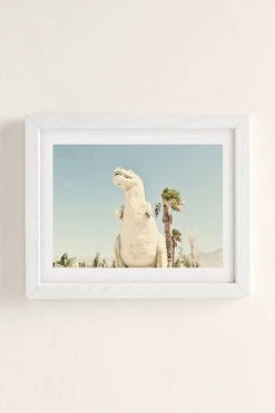 Best Sale 👏 Urban Dreams Photography Palm Springs Dino Art Print White Wood 🛒