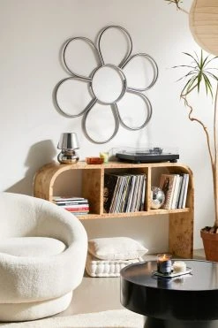 Cheap π Chrome Daisy Wall Hanging Silver β€οΈ