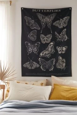 Promo π― Butterfly Botanical Tapestry Black β