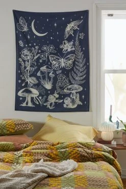 Wholesale π Mushroom Butterfly Tapestry Navy π