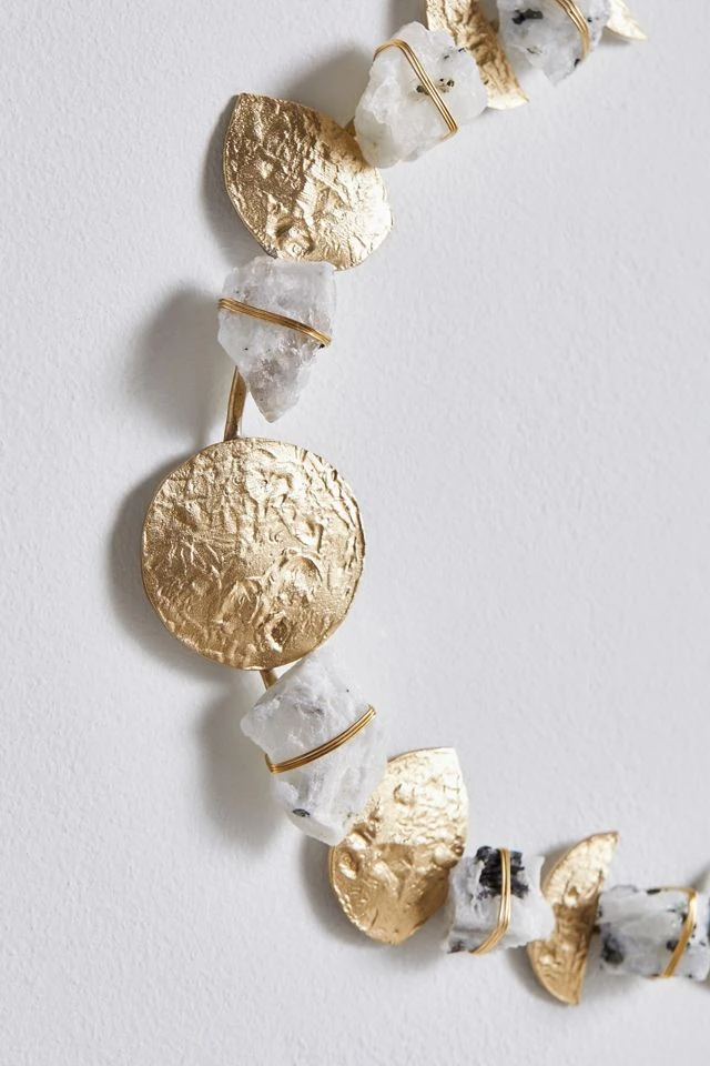 Discount β€οΈ Ariana Ost Moon Phase Moonstone Crystal Grid Gold π - Image 3