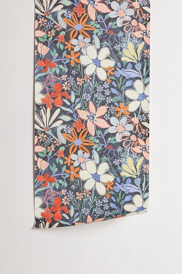 Budget π Sylvie Floral Removable Wallpaper Navy π― - Image 2