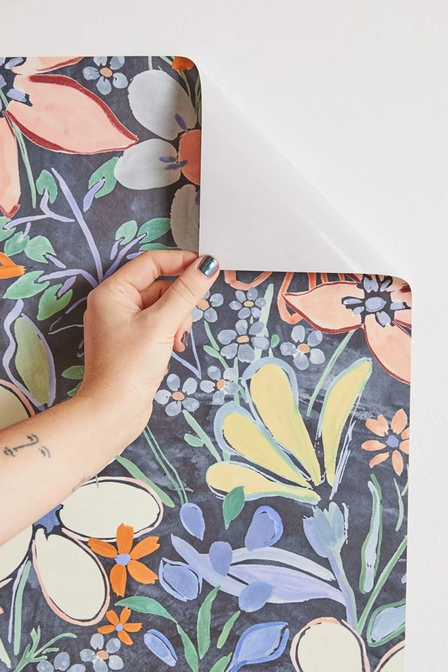 Budget π Sylvie Floral Removable Wallpaper Navy π― - Image 3