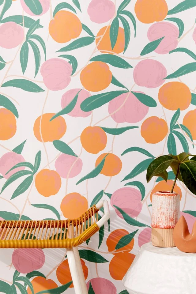 Top 10 β€οΈ Peaches Removable Wallpaper Peach π₯