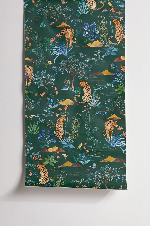 Best Pirce π Chillinβ Cheetahs Removable Wallpaper Green π - Image 2