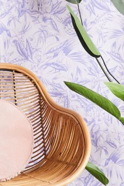 Cheap 🎁 Toile Removable Wallpaper Lavender 😀