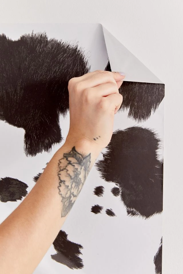 Outlet π₯ Cow Removable Wallpaper Black + White π - Image 3