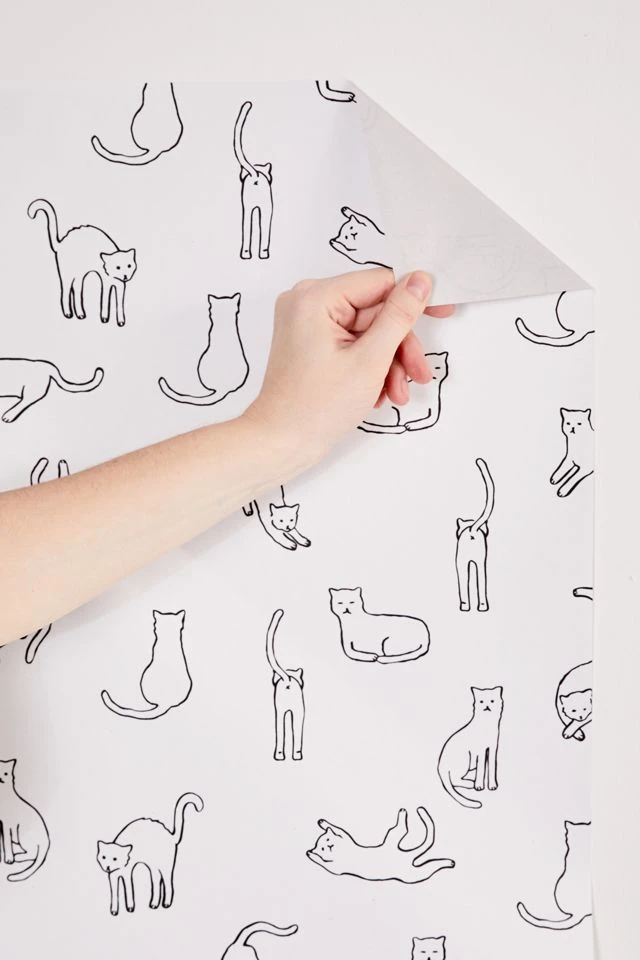 Best deal π Cats Removable Wallpaper Black + White β¨ - Image 3