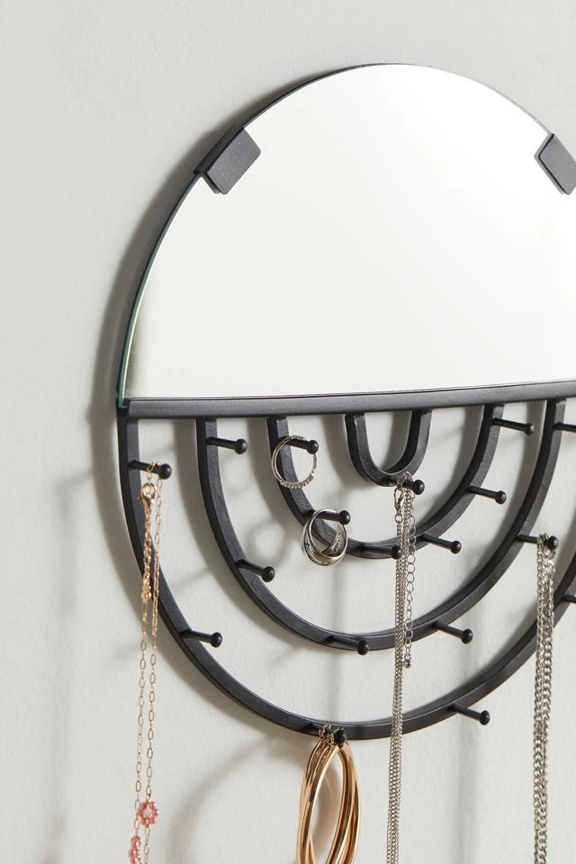 Best reviews of π Aimee Jewelry Storage Hanging Mirror Black π - Image 4