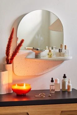 Cheap ✔️ Margot Vanity Mirror & Shelf White 🥰