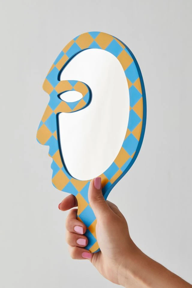 Best Pirce π Areaware Profile Vanity Hand Mirror Blue Multi β - Image 3