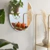 Promo ⌛ Perch Wall Mirror And Shelves Gold ✔️