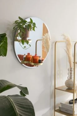 Promo β Perch Wall Mirror And Shelves Gold βοΈ