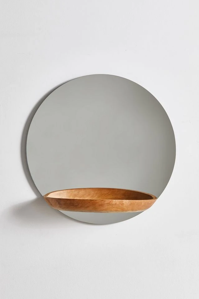 Coupon π Carley Mirror Wall Shelf Brown π - Image 4