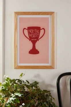 Best deal 😍 Rachel Szo Not The Worst Art Print Natural Wood Frame 🎉