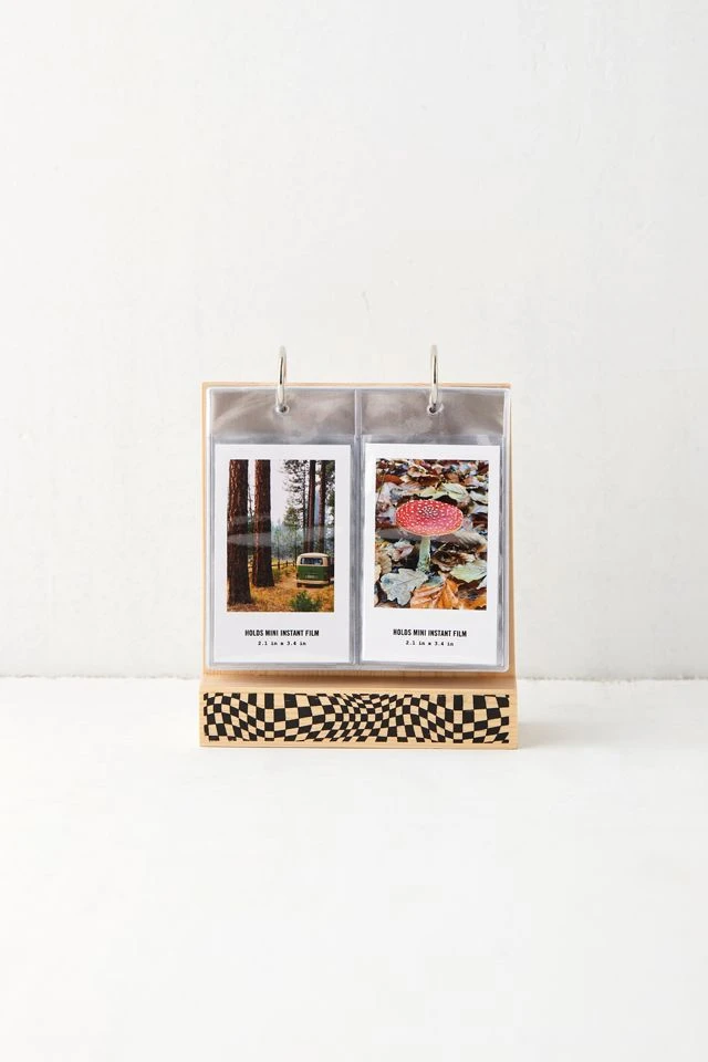 Wholesale β Printed Tabletop Wood Flip Instax Mini Picture Frame Checkerboard 𧨠- Image 2