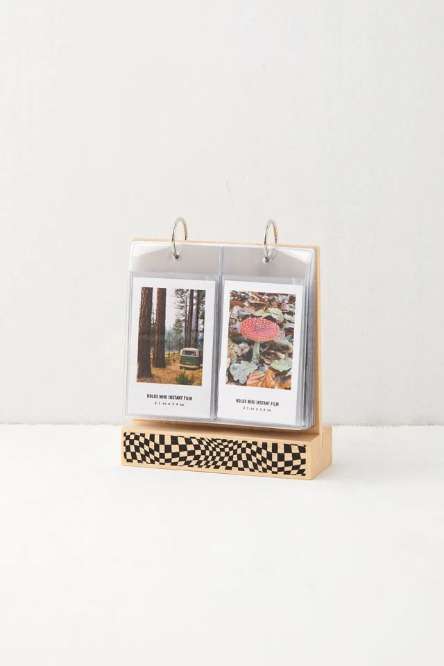 Wholesale β Printed Tabletop Wood Flip Instax Mini Picture Frame Checkerboard 𧨠- Image 3