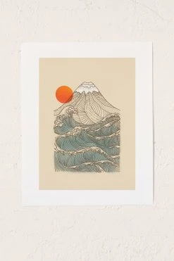 Promo 👏 Jimmy Tan Mount Fuji The Great Wave Art Print No Frame ⭐