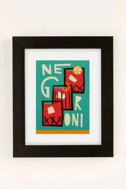 Cheap π Fox And Velvet Negroni Cocktail Art Print Black Matte Frame π§¨